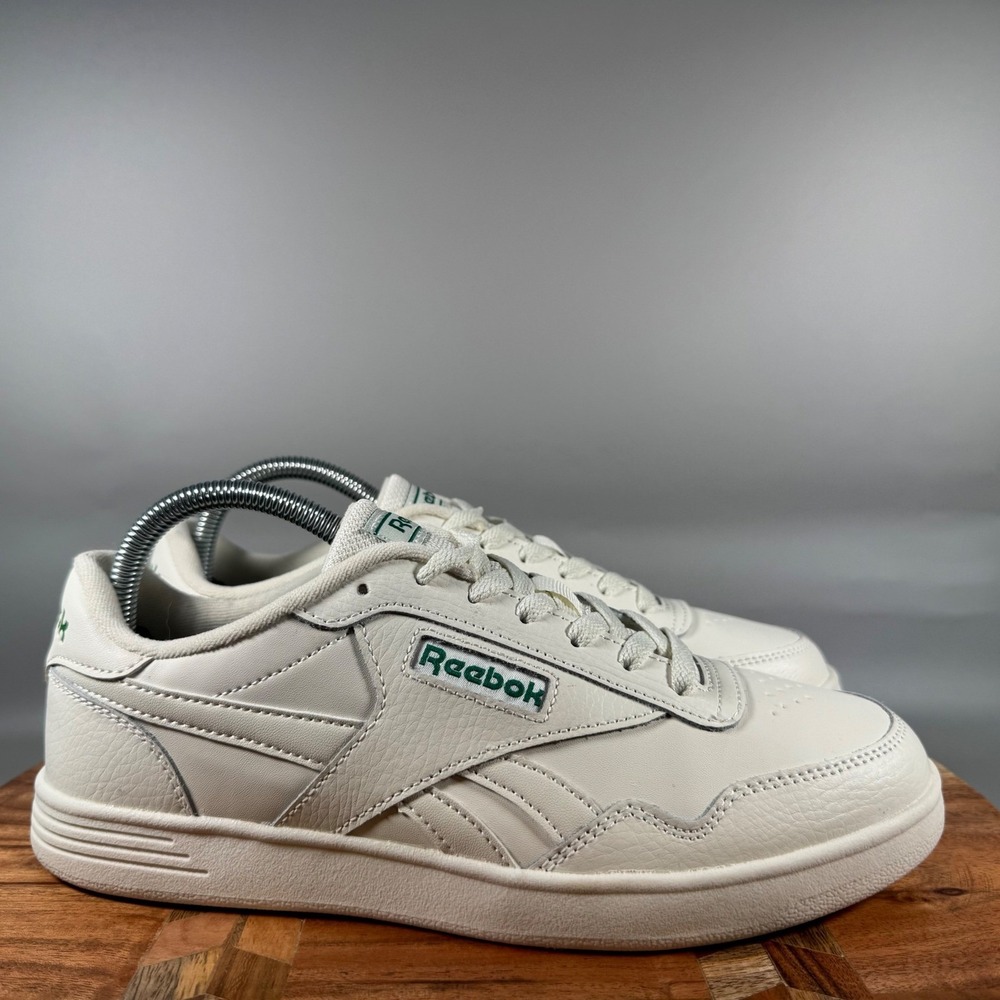 Reebok Club MEMT Women 9 Chalk Glen Green Leather Low Top Sneakers